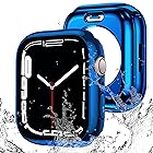 【2023夏強化版】AMAPC for Apple Watch ケース 360度全面防水 バンド 水泳・スポーツ専用 ガラスフィルム 一体型 apple watch 用 カバー 360フルボディ防水 アップルウォッチ ケース Apple Watc