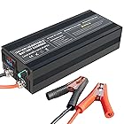 電池充電器 14.6V 50A Lifepo4 電池充電器スマートメンテナー電流調整可能なポータブル電源アダプター 14.6V Lifepo4 リチウム鉄充電式電池 (50A)