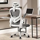 Fuwata オフィスチェア メッシュ パソコンチェア 人間工学椅子 事務椅子 疲れない ワークチェア 跳ね上げ式アームレストです 2Dヘッドレスト 高反発座面チェア 昇降調節 PCチェア 学習 勉強 会議 ビジネス 仕事 業務 椅子 H-WY1