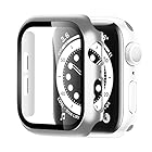 【2枚】BELIYO Apple Watch ケース Series 9/8/7 41mm 対応 アップルウォッチ カバー 強化ガラス 日本旭硝子材 キズ防止 アップルウォッチ ケース PC素材 一体型 Apple Watch カバー 全面保護 二