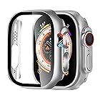 BELIYO Apple Watch ケース 49mm 対応 アップルウォッチ カバー 一体型 Apple Watch カバー 全面保護 二重構造 アップルウォッチ ケース PC素材 日本旭硝子材 キズ防止 軽量 強化ガラス Apple Watc