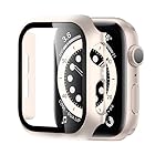 BELIYO Apple Watch ケース Series 9/8/7 45mm 対応 アップルウォッチ カバー 強化ガラス 日本旭硝子材 キズ防止 アップルウォッチ ケース PC素材 一体型 Apple Watch カバー 全面保護 二重構造