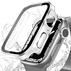 DYAOLE 対応 Apple Watch ケース Series 9/8/SE2/SE/7/6/5/4 アップルウォッチ カバー 44mm 対応 Apple Watch カバー 防水ガラスフィルム 電気メッキ Apple Watch 保護 ケース