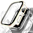 DYAOLE 対応 Apple Watch ケース Series 9/8/SE2/SE/7/6/5/4 アップルウォッチ カバー 41mm 対応 Apple Watch カバー 防水ガラスフィルム 電気メッキ Apple Watch 保護 ケース
