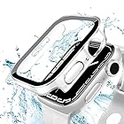【2枚セット 防水モデル】ANYOI Apple Watch 用ケース 44mm 防水ケース 3D直角エッジデザイン Apple Watch アップルウォッチ 防水用 IP68 水泳・スポーツ専用 アップルウォッチ カバー メッキ加工 ガラスフィ