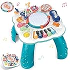 Jecimco 音楽おもちゃ 子供 多機能 ミュージカルテーブル 子ども 早期開発 ビーズコースター ルーピング 知育玩具 ピアノ・鍵盤楽器の玩具 男の子 女の子 電子 キーボード 楽器 おもちゃ