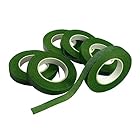 Cilevizy 造花テープ フローラルテープ 幅12mm 花柄テープ 濃い緑色 花束の茎の包装、花工芸品、ウェディングブーケ用 フラワーテープ 生け花ツール フラワーアレンジメント、お花のアクセサリー (6)