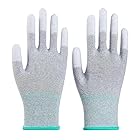 [SEKIDAR] 静電気対策用手袋(指先ウレタンコート) 制電手袋 作業用手袋 薄手 10双入 品質管理手袋 メンズ レディース