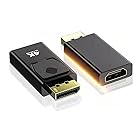 DisplayPort to HDMI変換アダプタ4K@30HZ DP HDMI 変換 コネクタ 4K 対応 オス-メス DPからHDMI 変換アダプタ 4K@30HZ 3D 金メッキディスプレイポートオス → HDMIメス (1個セット)