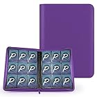 PAKESI スターカードカードファイル9ポケット 360枚収納 PU皮套 カードシートスターカードと他のカードを集める スターカード コレクションファイル (パープル)
