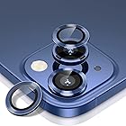 【6枚セット】ILYAML for iPhone15 カメラフィルム 2023 iPhone15 plus 用 カメラフィルム iPhone15 レンズ保護カバー 薄型 強化ガラス 耐衝撃 独立型 黒縁取り 露出オーバー防止 アルミ合金 アイフォ