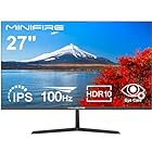 Minifire モニター 27インチ IPS ディスプレイ フルHD HDR10 100Hz ブルーライト軽減 フリッカーフリー VESA対応 フレームレス HDMI/VGA/DP スピーカー付(27X3A HDMIケーブル付）