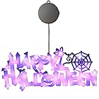 EGGEIL ハロウィン 飾り 電池式Halloween LED ライト装飾 防水 屋内屋外兼用 (パープルライト)