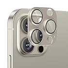 Podick レンズカバー iPhone 15Pro/15 Pro Max 用 カメラフィルム アルミ合金製 9H強化ガラス 傷防止 レンズ保護 耐衝撃 アイフォン15プロ/15プロマックス 用 カメラ保護 高透過率 黒縁取り 露出オーバー防止