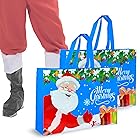 クリスマス 袋 YOAYAO クリスマス ラッピング袋（47×36×10cm）2枚セット クリスマス 手提げ袋 大 不織布 ラッピング袋 クリスマス プレゼント 袋 クリスマス袋 おしゃれ