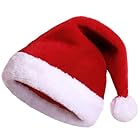 [YOAYAO] サンタ 帽子 クリスマス サンタ 帽子 ふかふか クリスマスハット クリスマス 飾り サンタ帽子クリスマス 新年 パーティー用品 子供用 赤 (1個)