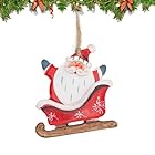 FIRE BULL クリスマスツリー 装飾品 クリスマスツリーハンギング 樹脂 クリスマス 飾りツリー 装飾品 クリスマス ハンギング ペンダント ヨーロッパ風レトロスタイル サンタクロース 手動描画 お祭り飾り 雰囲気 プレゼント