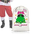 クリスマス 袋 Yoayao クリスマス ラッピング 袋 大 キュートクリスマス 巾着袋 不織布 キャンバス ラッピング袋 クリスマス プレゼント 袋 クリスマス ギフト バッグ サンタ 袋（47*65cm）