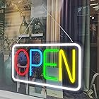 OPEN看板 LED OPEN SIGN 喫茶店 レストラン BAR バー 居酒屋 インテリアショップ用 H230mm x W400mm (Multi-colored)