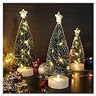 クリスマスツリー 3点セット 飾り卓上 LED 電池式 クリスマス飾り 卓上 北欧ミニクリスマスツリー 置物 クリスマス雰囲気作り小道具 結婚式 記念日 誕生日 プレゼント お祝いに インテリア テーブル 暖色