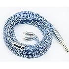 【JSHiFi-Magic】2pin4.4mmリケーブル 銀箔糸&銅箔糸線材 2pinイヤホンアップグレードケーブル 4.4mmイヤフォン交換ケーブル (2pin4.4mm)
