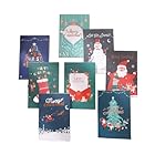 クリスマス カード グリーティングカード メッセージカード 二つ折り 年賀状 クリスマスツリー クリスマス飾り 雪だるま ポストカード 8種類 8枚セット