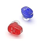 集音器、高齢者集音器 両耳 耳穴式集音器電池集音器 2 Pack レッド＆ブルー集音器 （ Red & Blue）