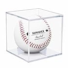 SUNNICE サインボールケース 野球ボールケース UVカット アクリル製 ディスプレイケース 野球 劣化、変色を防止する 保護 展示 コレクションケース 記念グッズ 野球グッズ 硬式/軟球野球ボール対応