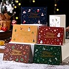 【50枚入り】クリスマス カード メッセージカード 封筒付き クリスマス柄 グリーティングカード 可愛い 会社/友達/家族 用 クリスマスカード 挨拶 祝いカード 8.5x13.5cm