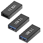 USB-C メス to USB-A メス 変換アダプタ 3個入り USB3.1 10Gbps高速データ転 アダプター Type-C メス - Type-A メス 中継アダプタ USB3.1 Gen2 変換コネクタ 5A急速充電 タイプC タイプA