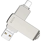 USBメモリ 512GB iPhone USBメモリ MFi認証 iPhone USB フラッシュドライブ 3in1 高速 データ移行 アイフォン/iPad/PC/Android対応 写真保存 大容量 回転式 ゴールド
