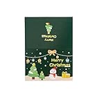 クリスマス カード グリーティングカード メッセージカード 二つ折り 年賀状 クリスマスツリー クリスマス飾り 雪だるま ポストカード 1種類 1枚セット