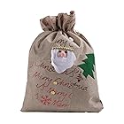Goture クリスマス ラッピング袋 30x40cm 巾着袋 プレゼント袋 大 ギフト お祝い パーティー用 包む お菓子 布袋 麻袋