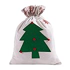 Goture クリスマス ラッピング袋 30x40cm 巾着袋 ギフト大 プレゼント袋 パーティー用 お菓子 お祝い 包む 麻袋 布袋