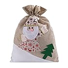Goture クリスマス ラッピング袋 30x40cm 巾着袋 大 プレゼント袋 ギフト 包む 布袋 麻袋 お祝い お菓子 パーティー用
