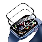 【2枚セット】For Apple Watch 4/5/6/SE 専用 全面保護 アップルウォッチ 4/5/6/SE (44mm) 画面保護カバー 耐傷性 指紋防止