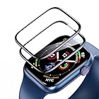 【2枚セット】For Apple Watch 7/8/9 (45MM) 全面保護 アップルウォッチ 7/8/9 (45MM)画面保護カバー 耐傷性 指紋防止