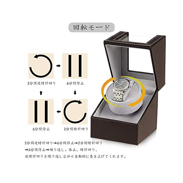 ヤマダモール | ワインディングマシーン（1本巻き） ウォッチワインダー 自動巻き時計ワインディングマシーン 日本製 マブチモーター 設計 新型の 腕時計自動巻き上げ機、高級PU皮質、男女の腕時計は全部使えます 2021年アップグレード (ブラウン) | ヤマダデンキの通販 ...