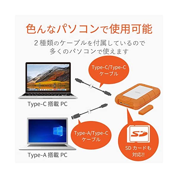 ヤマダモール | LaCie HDD ポータブルハードディスク 4TB Rugged USB-C ...