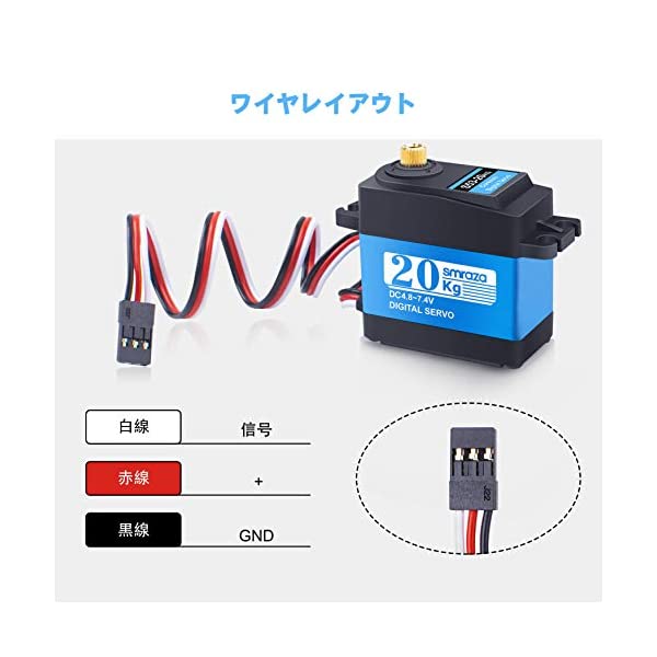ヤマダモール | Smraza サーボ モーター デジタル 20kg高トルク メタル 
