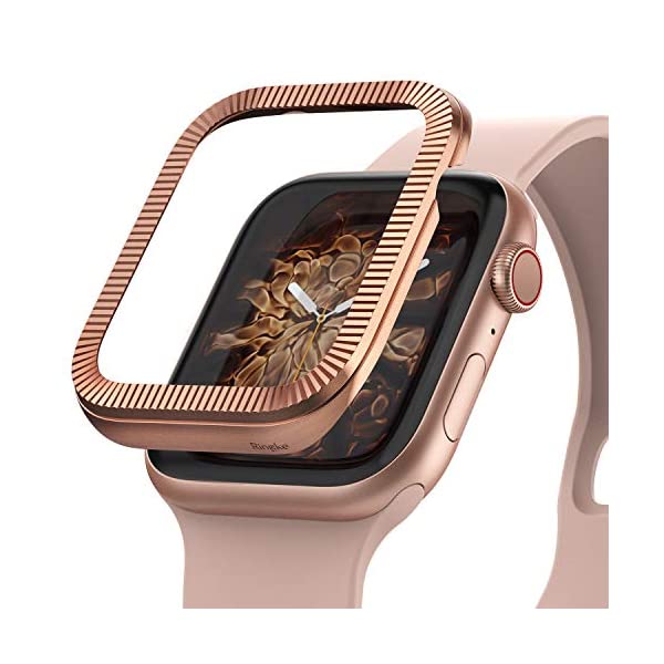 Ringke Apple Watch Series 5 4 44mm ケース ステンレス製 カスタム 保護 フレーム 簡単取り付け メタリック 超薄型 カバー 変色防止 アップルウォッチ Bezel Styling 44 43