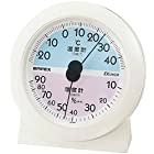 エンペックス気象計 温度湿度計 メモリア温湿度計 置き用 日本製 オフホワイト TM-2561