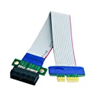 Cablecc PCI-E Express 1X スロット ライザーカードエクステンダー 延長リボン フレックス 再配置ケーブル 20cm