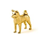 秋田犬 （アキタ イヌ） 22ct ゴールドプレート イギリス製 アート ドッグ フィギュア コレクション