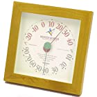 エンペックス気象計 温度計・湿度計 ブラウン 13×13×2.8cm