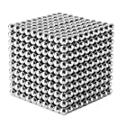Shengshou　マグネットボール　1000個セット　3mm　マジックボール　ネオジム磁石の立体パズル　大人　減圧　子ども　知恵を益する　磁石玩具　教育工具　DIY工具 (シルバー)