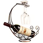 Anberotta アンティーク調 海賊船 ワインホルダー ワイングラス ラック シャンパン ボトル スタンド インテリア W40 (ブロンズ)