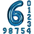バルーン（0-9）40インチ青の数字誕生日パーティーのアラビア数字6