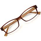 メガネ屋さんのレンズで作る スクエア 伊達 メガネ 軽量 TR90 眼鏡 フレーム UV ブルーライト カット (マットブラウン UVカットレンズ)