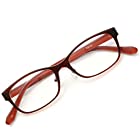 メガネ屋さんのレンズで作る ウェリントン 伊達 メガネ 軽量 TR90 眼鏡 フレーム UV ブルーライト カット (ブラウン ブルーライトカットレンズ)